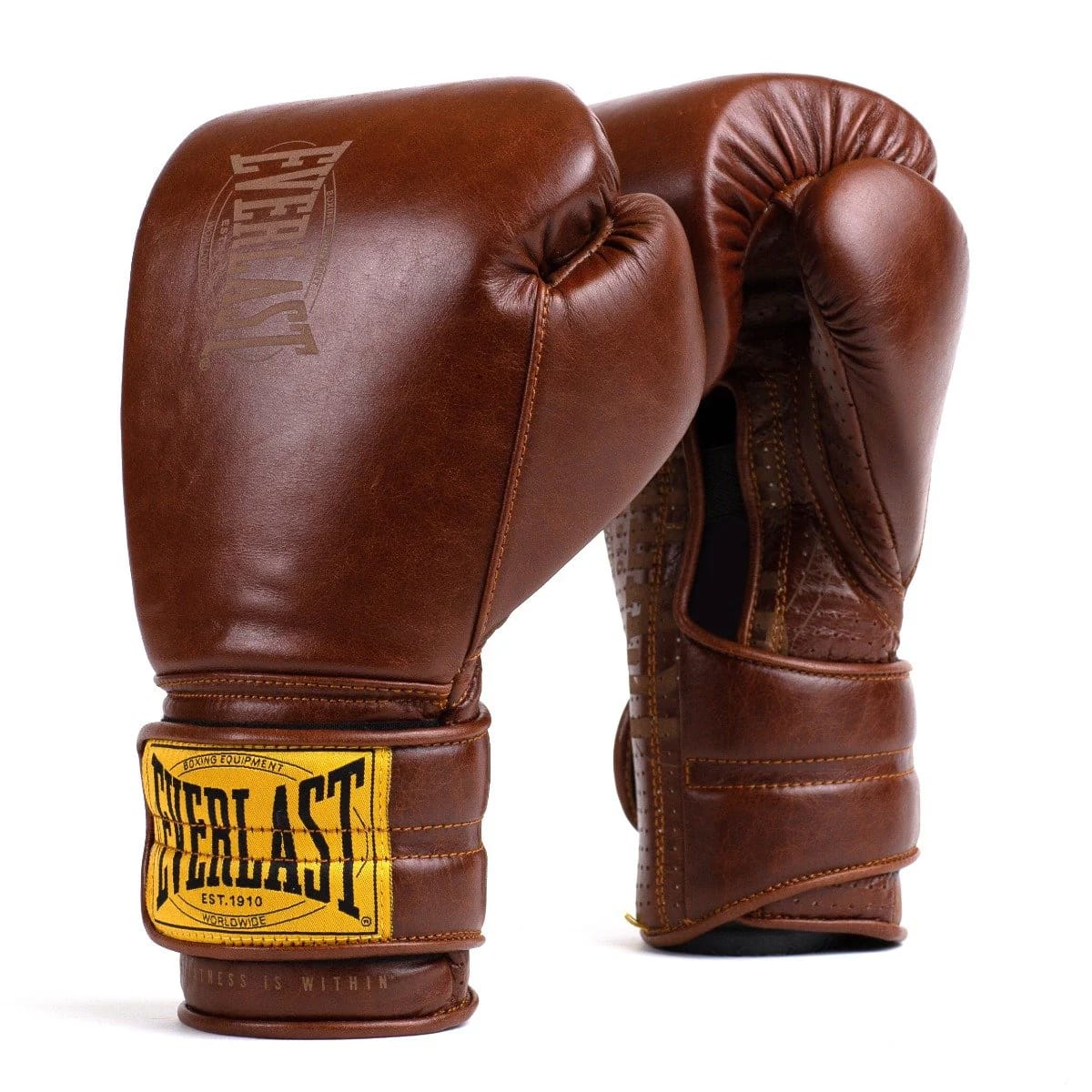 1910 Brown Hook & Loop Sparring Gloves - main product image