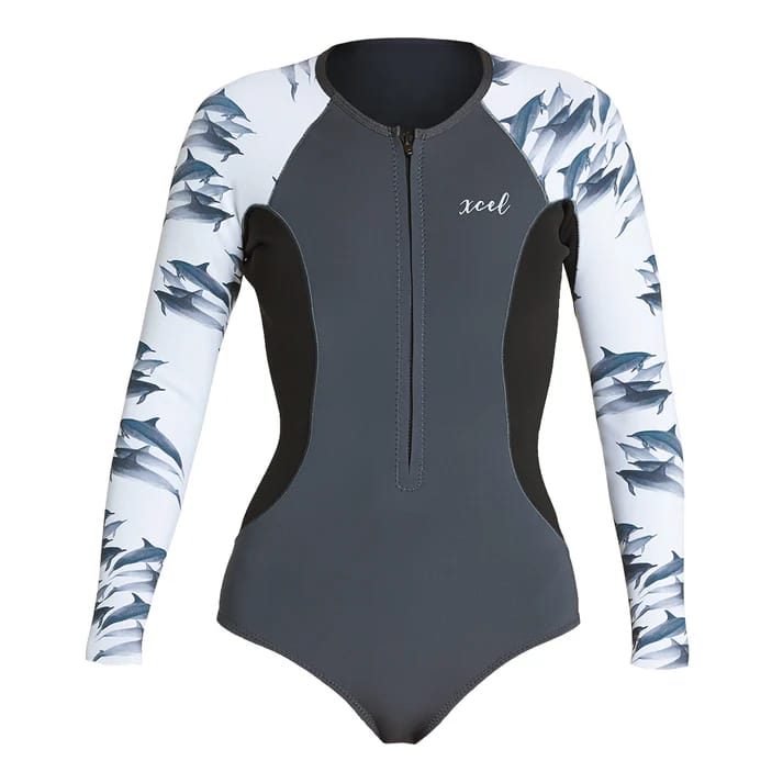 Ocean Ramsey Water Inspired Axis Long Sleeve Front Zip Springsuit Cheeky Cut - main product image