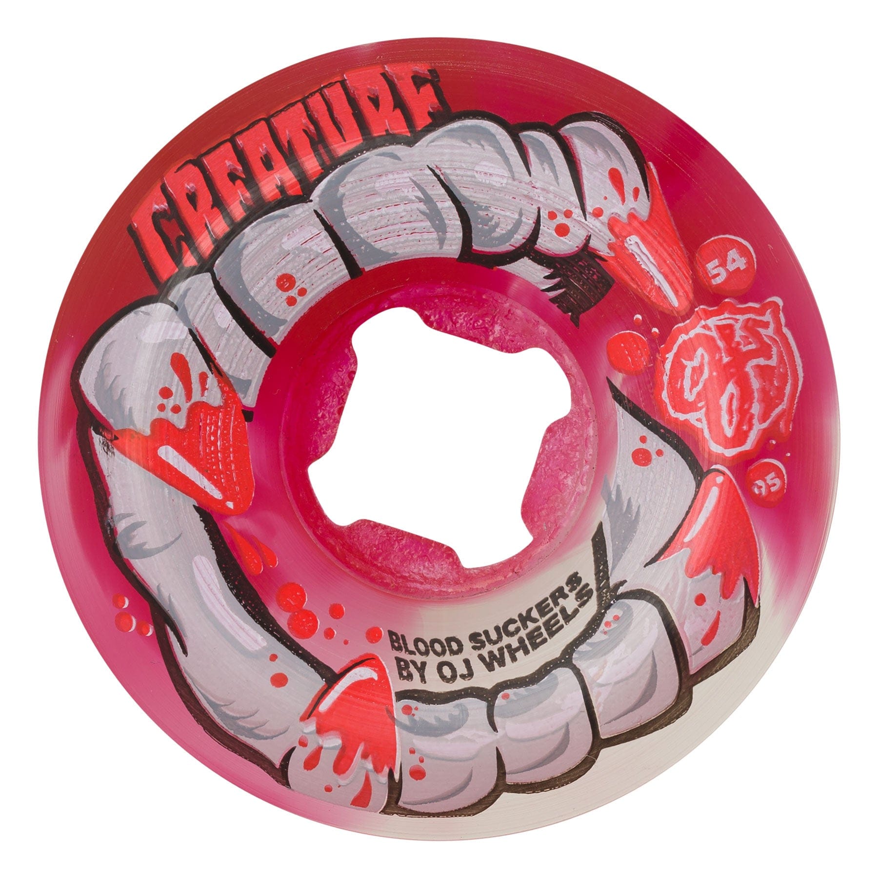 Creature DNA Curbsuckers Bloodsuckers Clear Swirl Skateboard Wheels - main product image