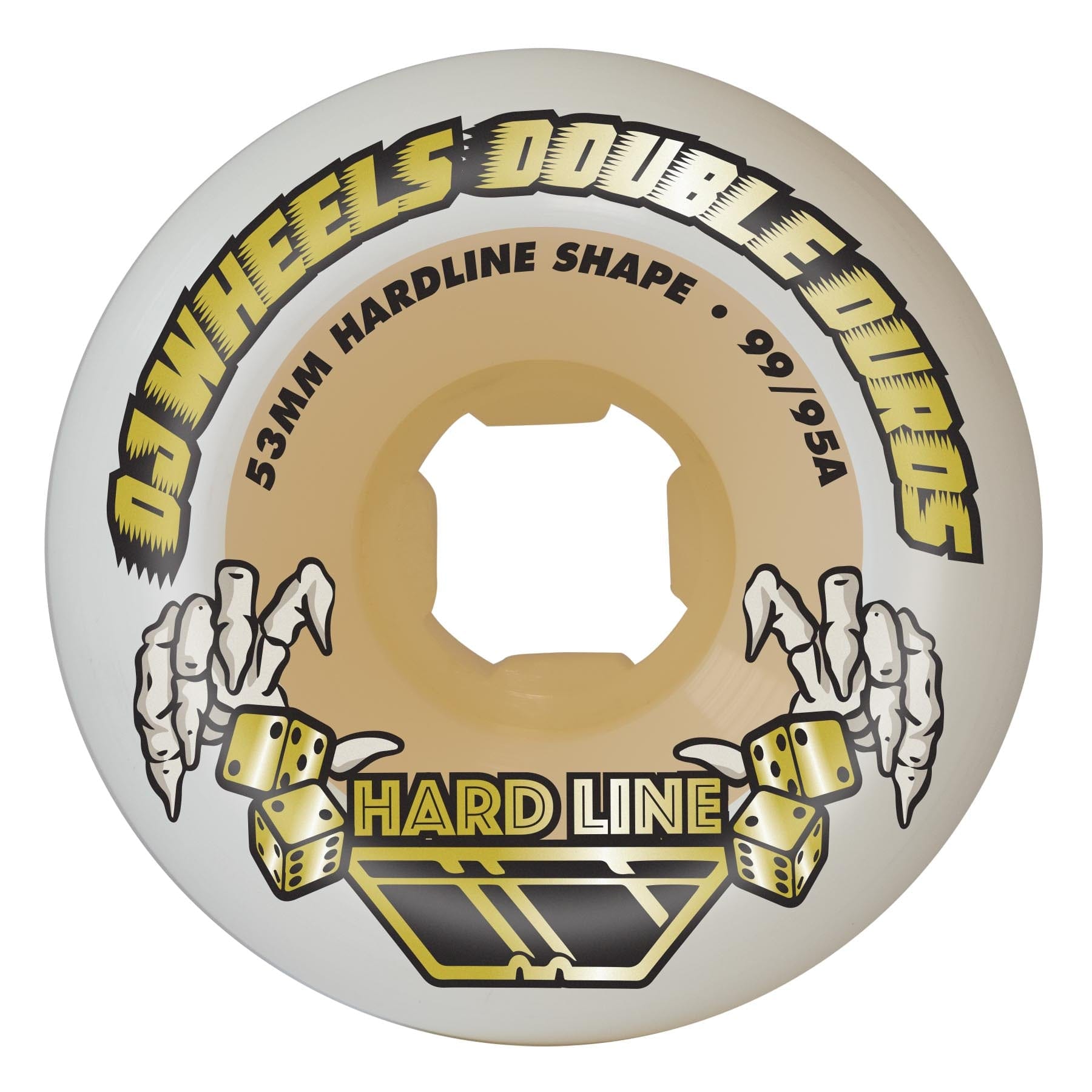 Double Duro White Gum Skateboard Wheels - main product image