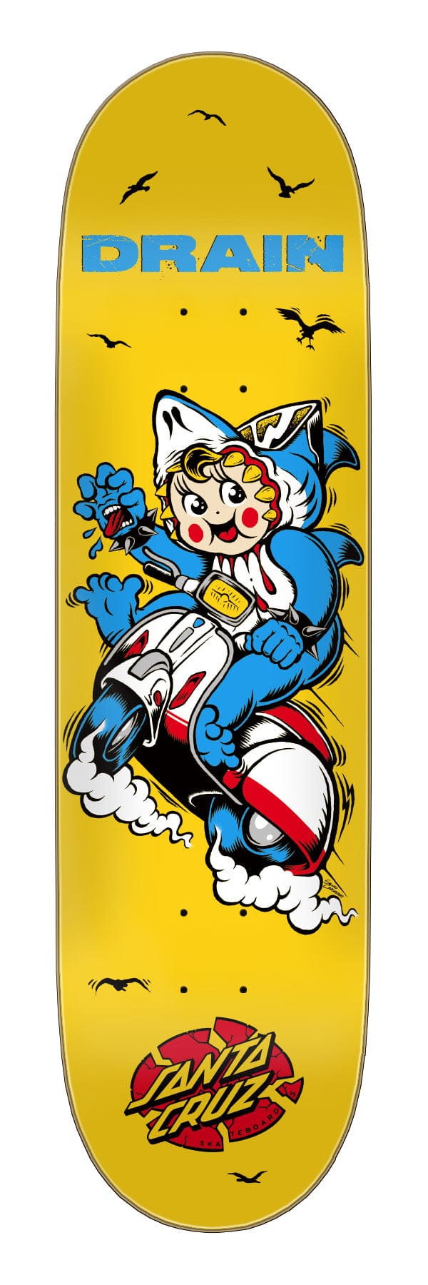 Drain Scooter Santa Cruz Skateboard Deck - main product image