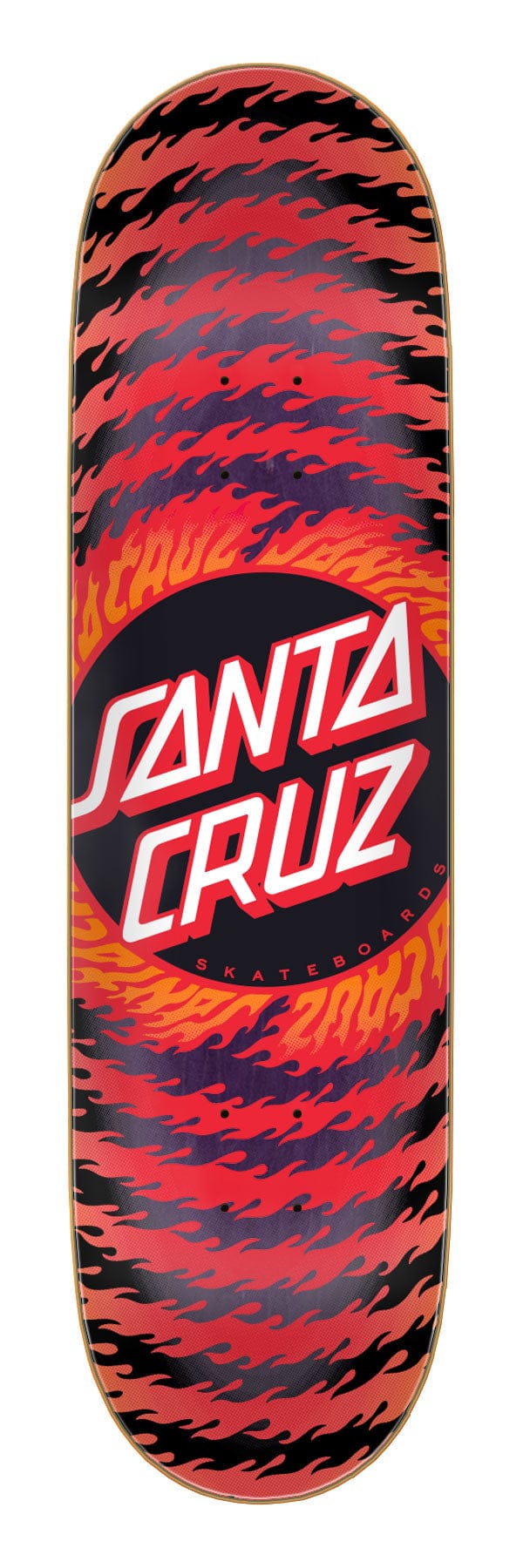 Flame Ringed Dot Santa Cruz Birch Skateboard Deck - main product image