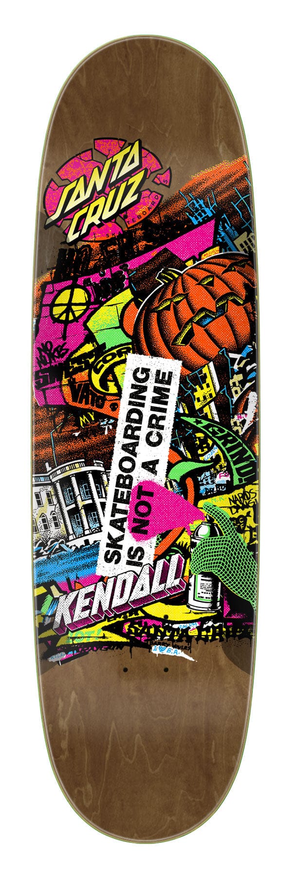 Kendall Street Art Collage Santa Cruz Egg VX Skateboard Deck - main product image