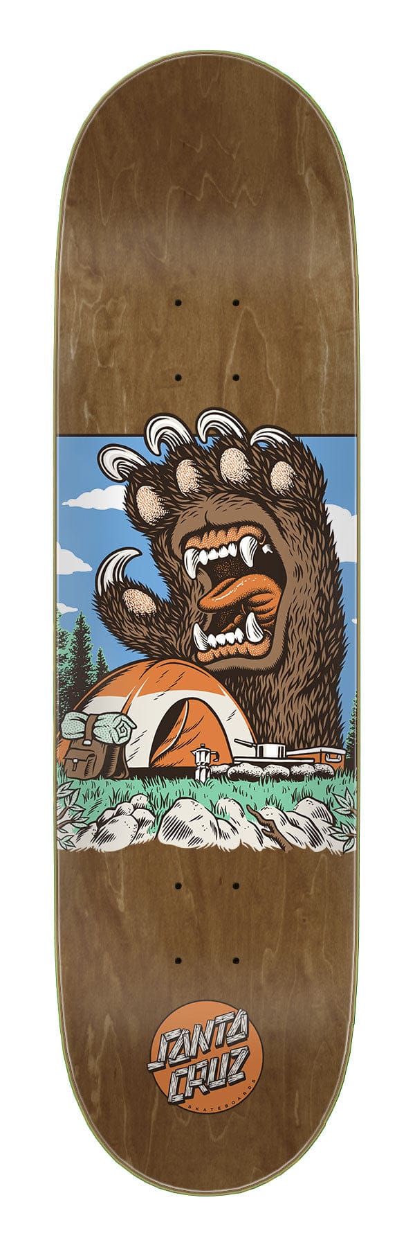 Screaming Grizzly Santa Cruz Birch Skateboard Deck - main product image