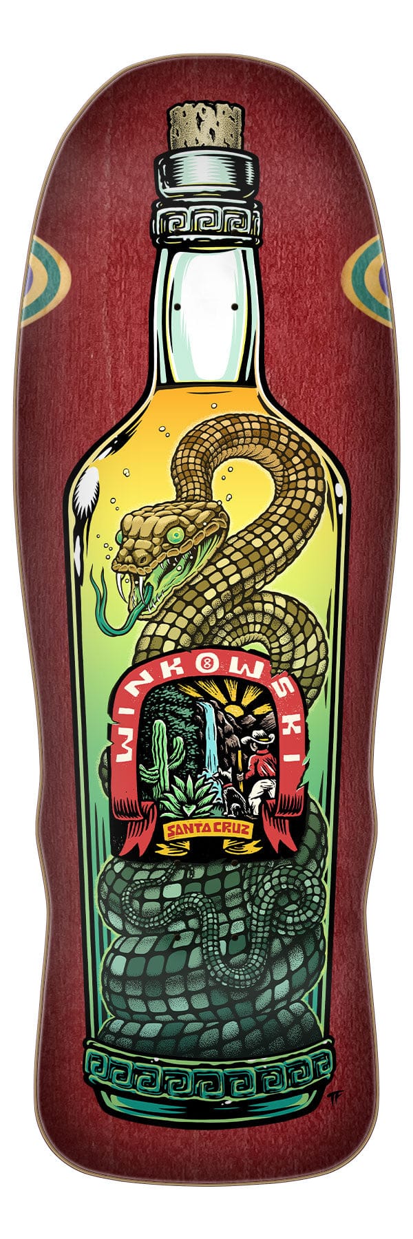 Winkowski Agave Snake Santa Cruz Shaped Skateboard Deck - main product image