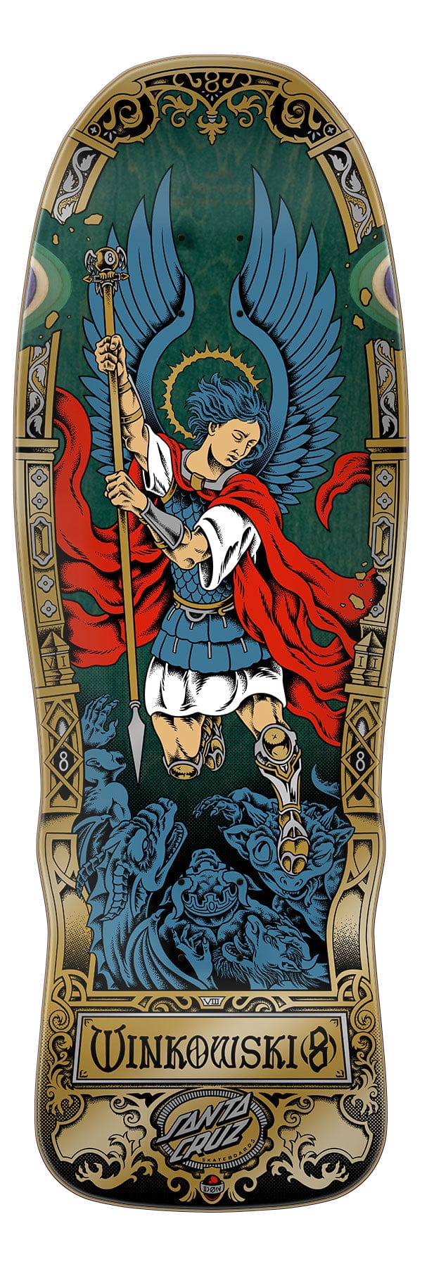 Winkowski Archangel Shaped Santa Cruz Skateboard Deck - main product image
