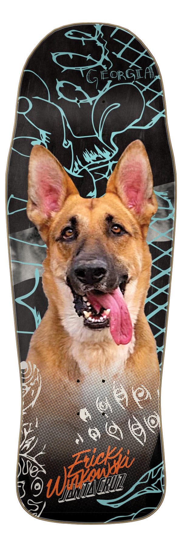Winkowski Tribute Shaped Santa Cruz Skateboard Deck - main product image